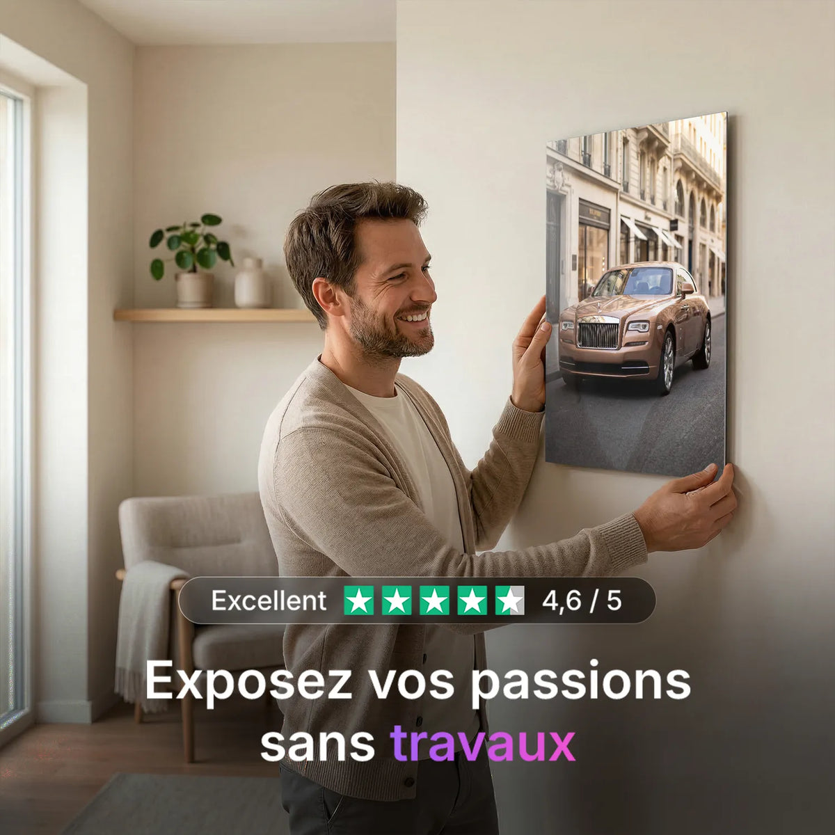 Tableau Rolls-Royce Wraith — Haussmannien | en Métal Format A3