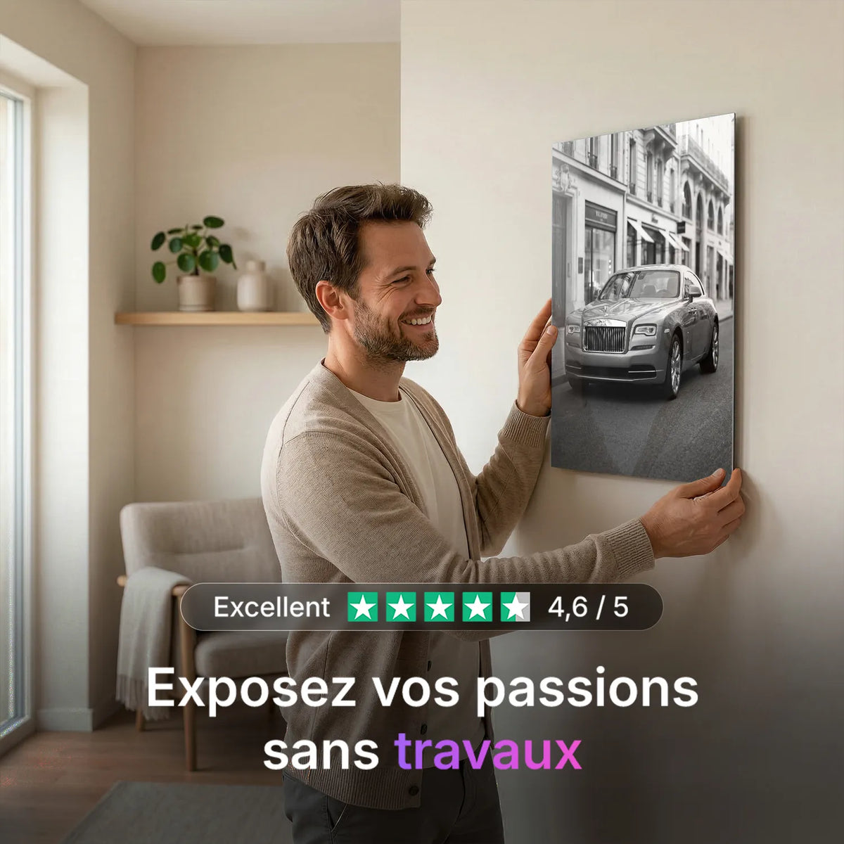 Tableau Rolls-Royce Wraith — Haussmannien | en Métal Format A3