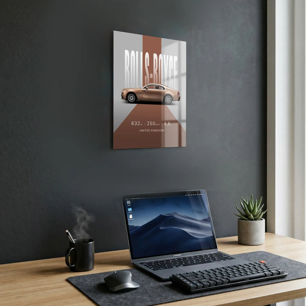 Tableau Rolls-Royce Wraith — Studio | en Métal Format A3