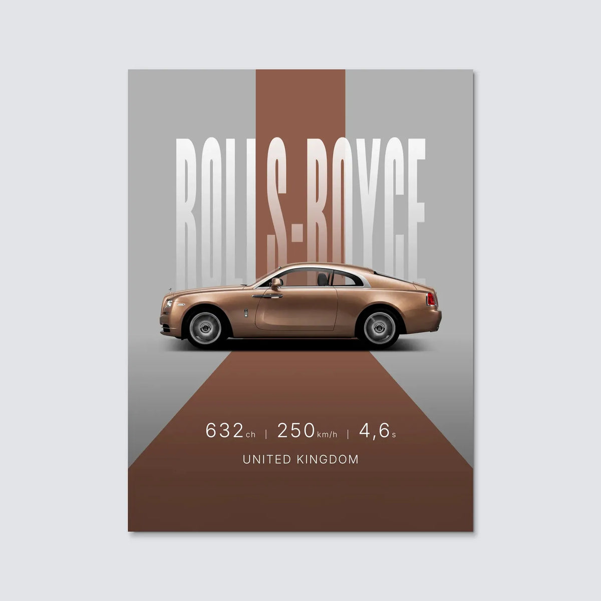 Tableau Rolls-Royce Wraith — Studio | en Métal Format A3
