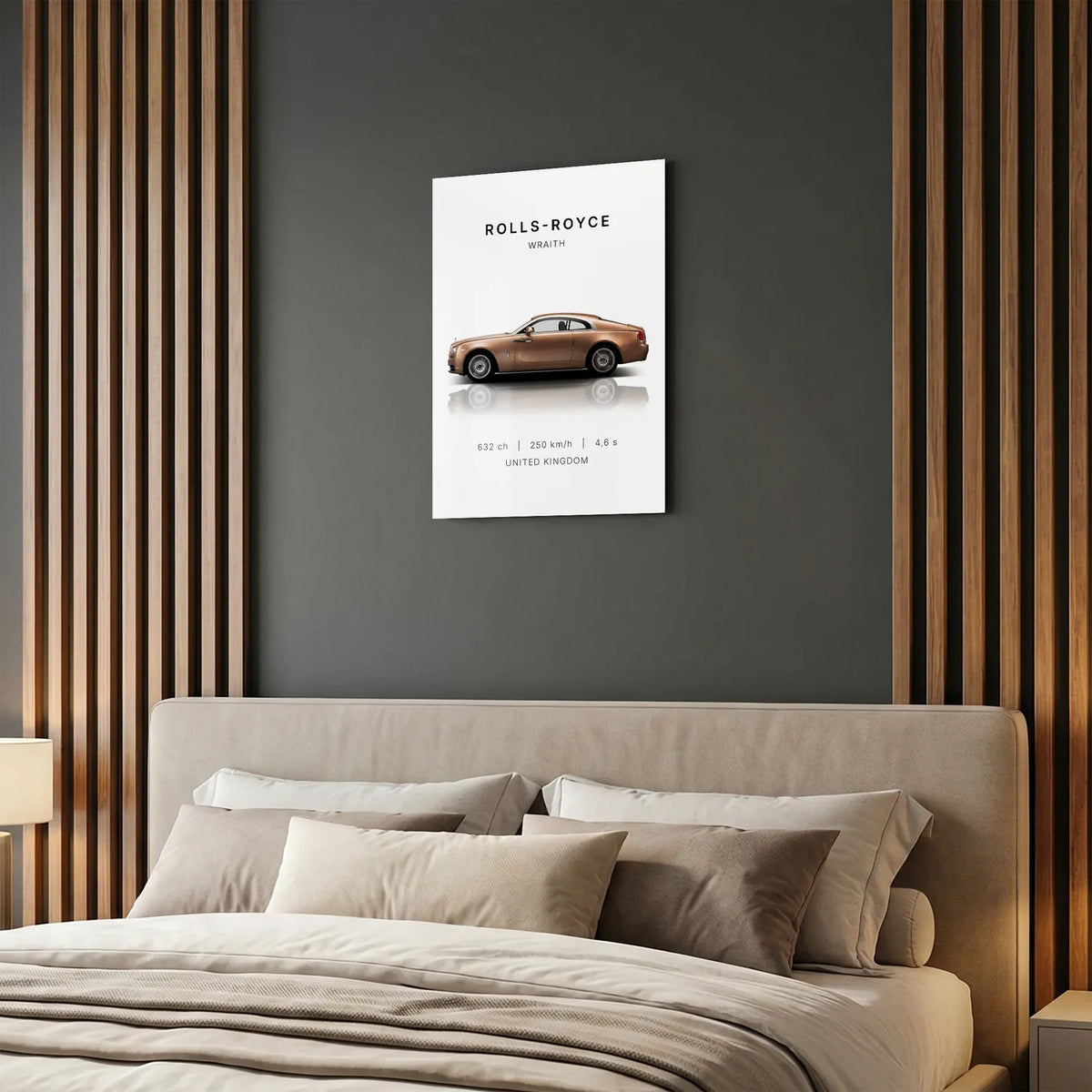 Tableau Rolls-Royce Wraith — Performances | en Métal Format A3