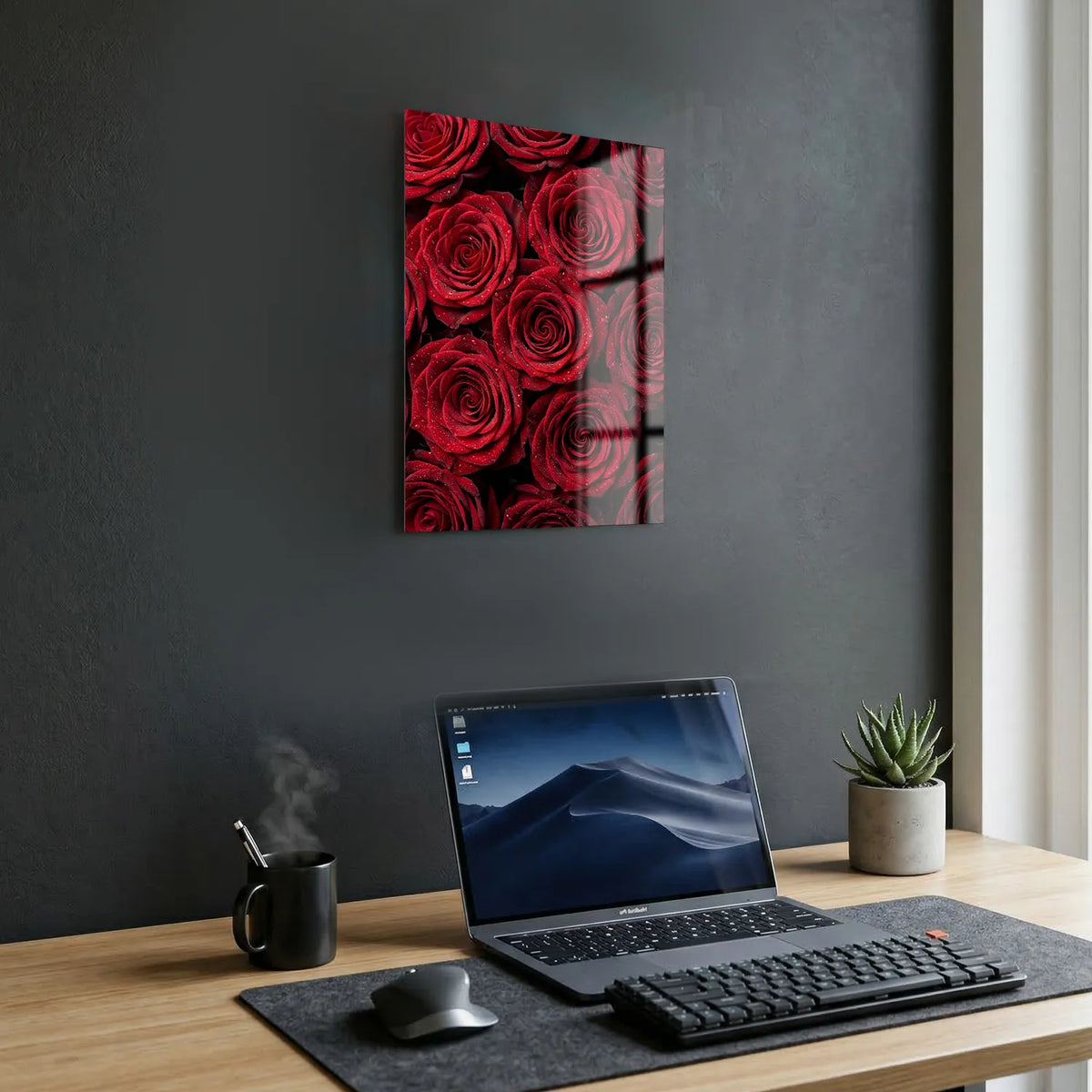 Tableau Roses rouges | en Métal Format A3