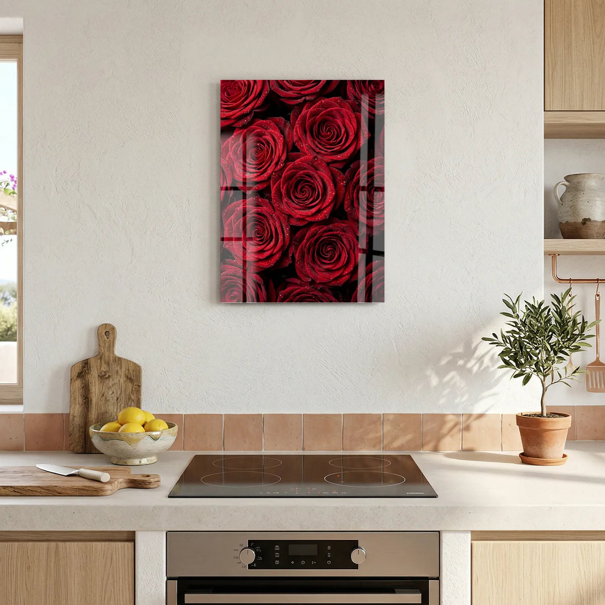 Tableau Roses rouges | en Métal Format A3