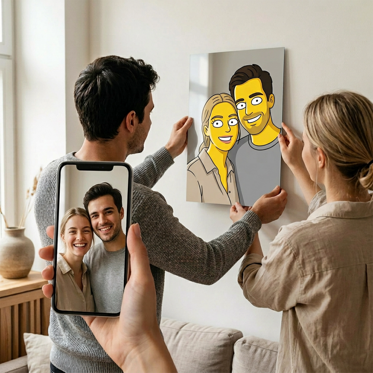 Tableau photo stylisé - Cartoon | en Métal Format A3