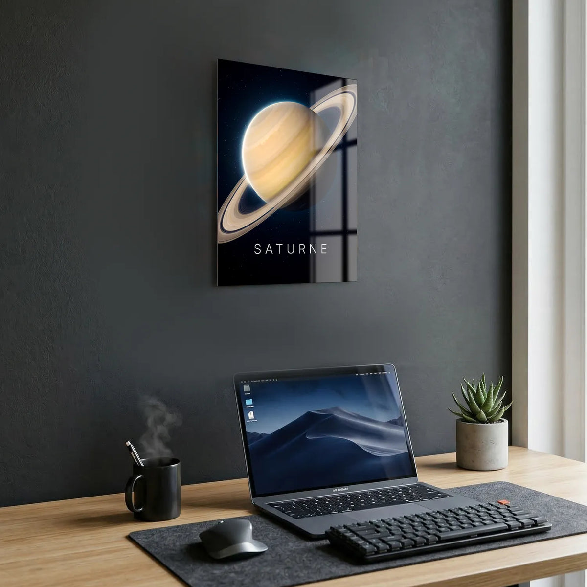 Tableau Saturne | en Métal Format A3
