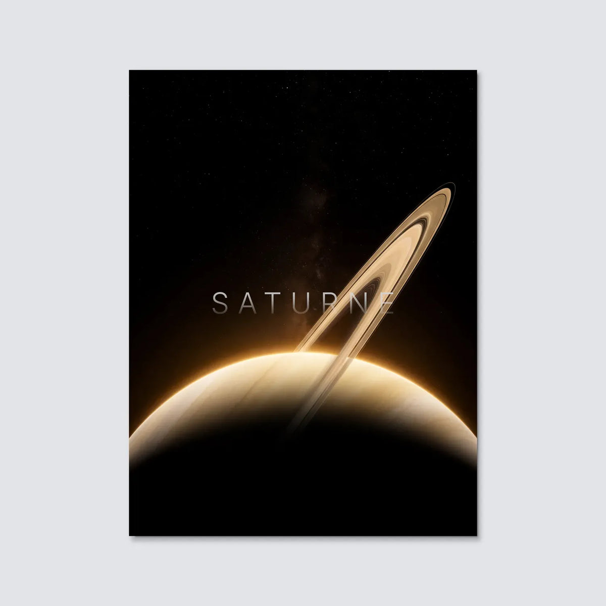 Tableau Saturne Horizon | en Métal Format A3