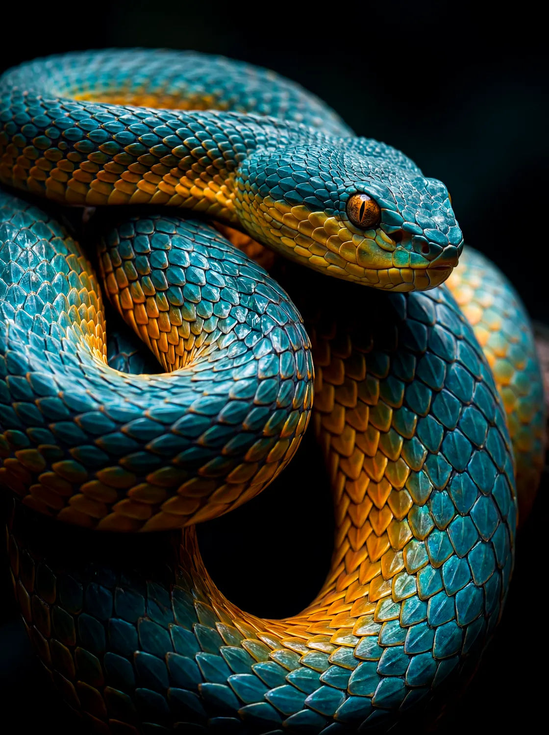 Tableau Serpent Royal | en Métal Format A3