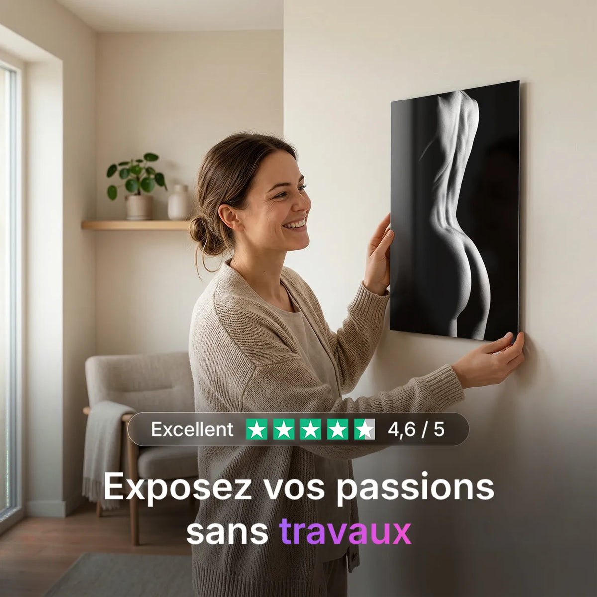 Tableau Clair-Obscur | en Métal Format A3