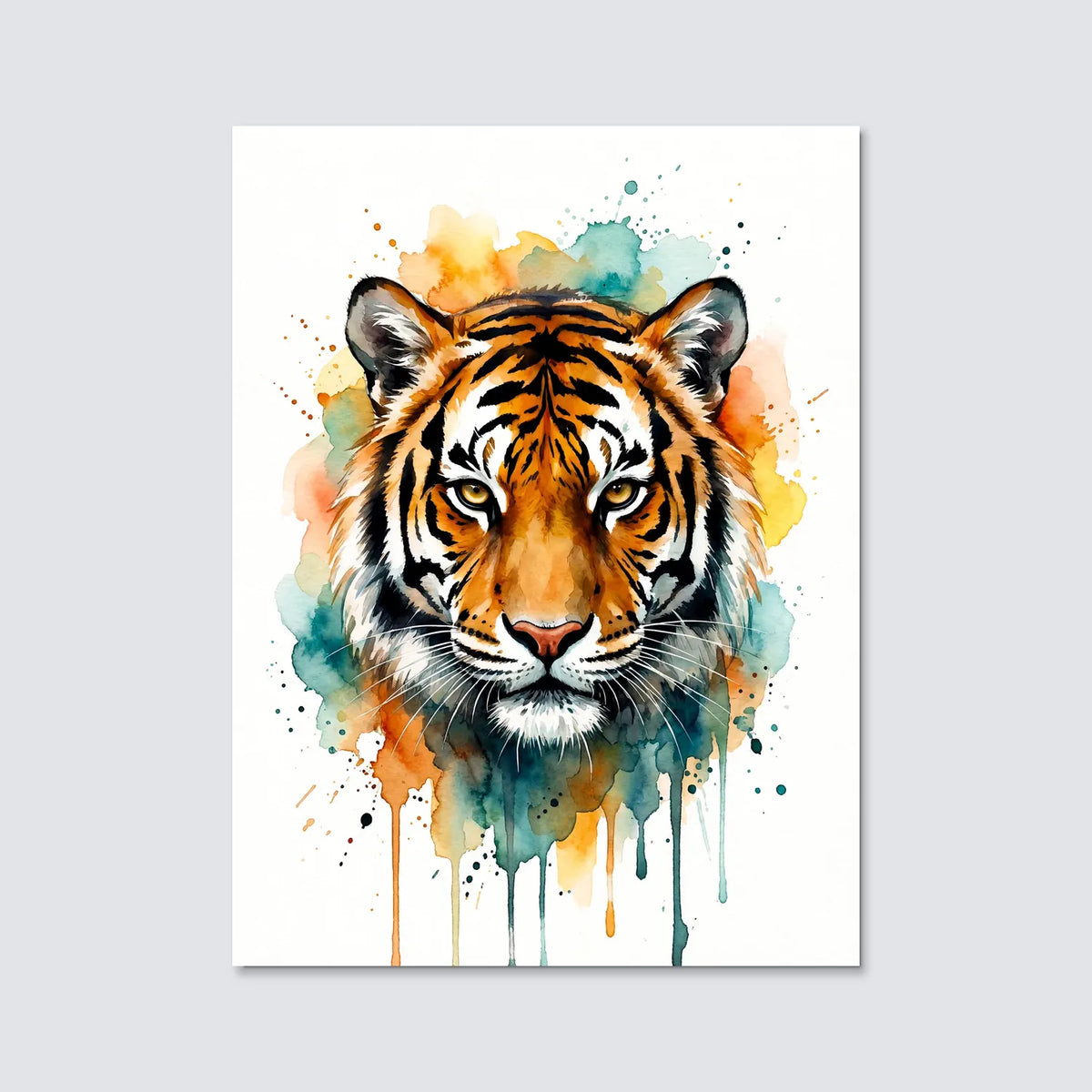 Tableau Tigre Artistique | en Métal Format A3