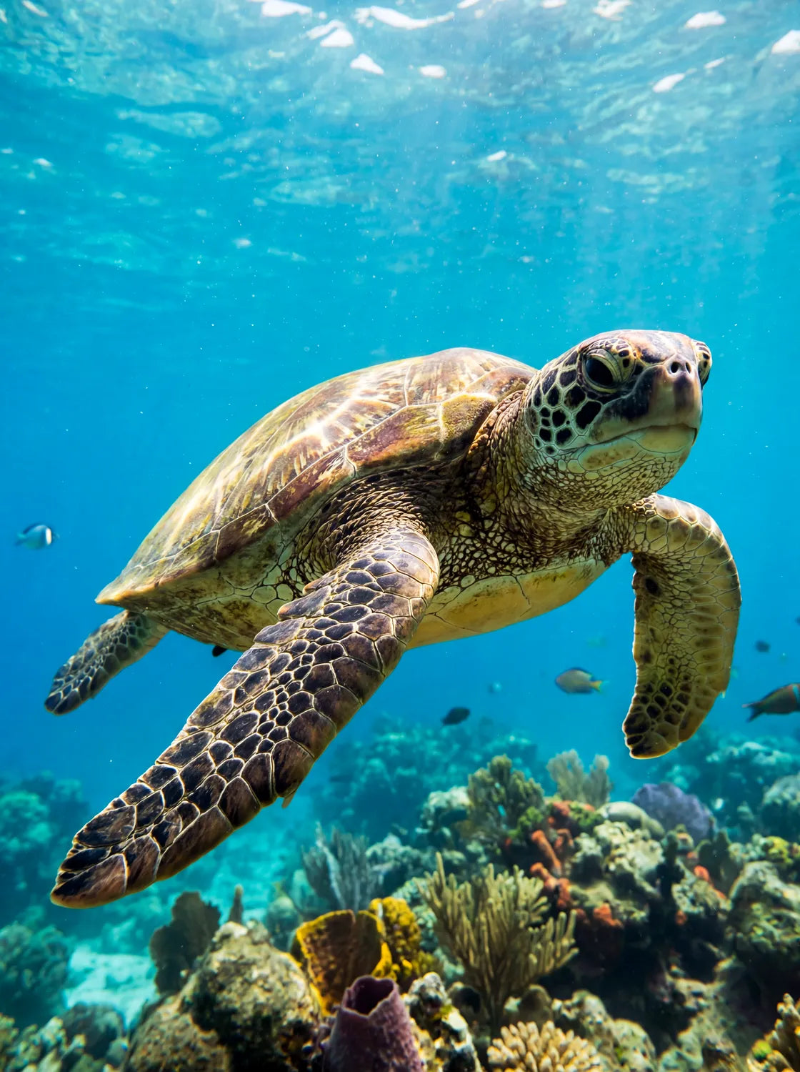 Tableau Tortue Marine | en Métal Format A3