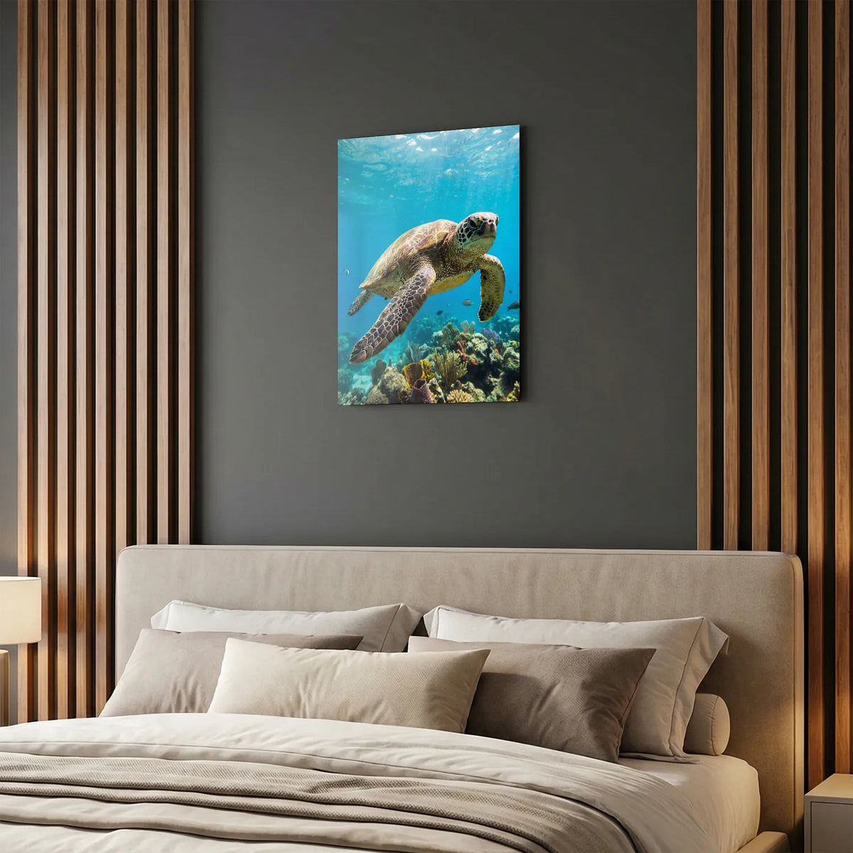 Tableau Tortue Marine | en Métal Format A3