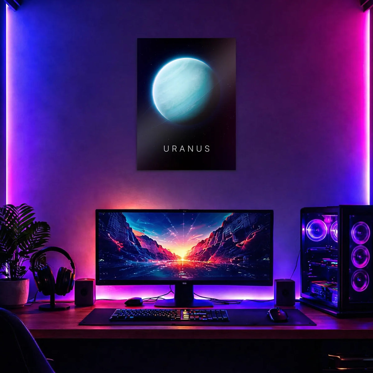 Tableau Uranus | en Métal Format A3