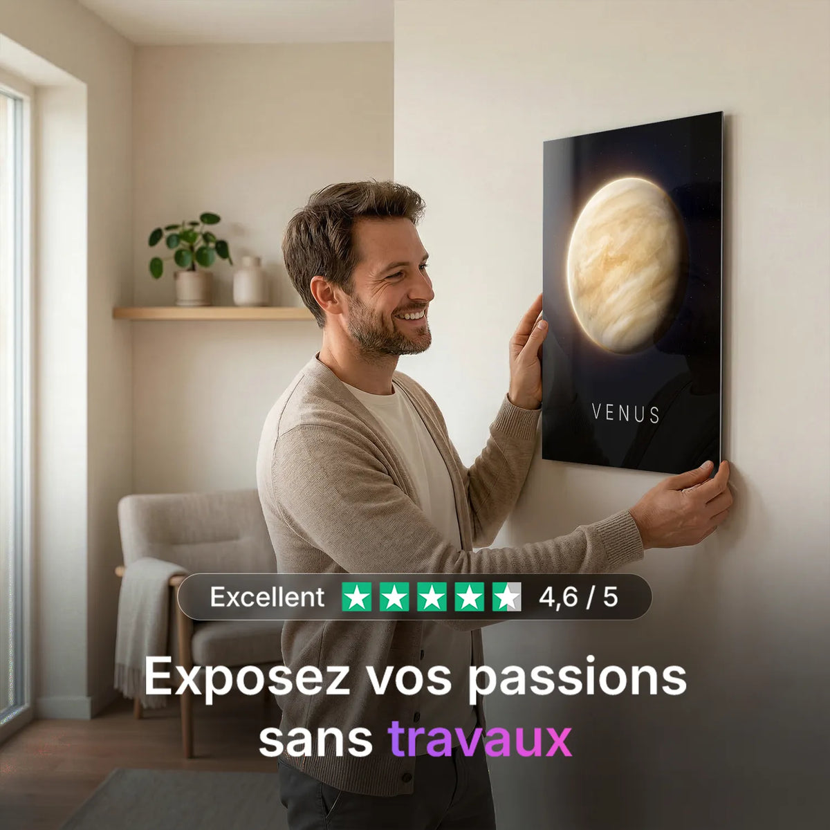 Tableau Vénus | en Métal Format A3