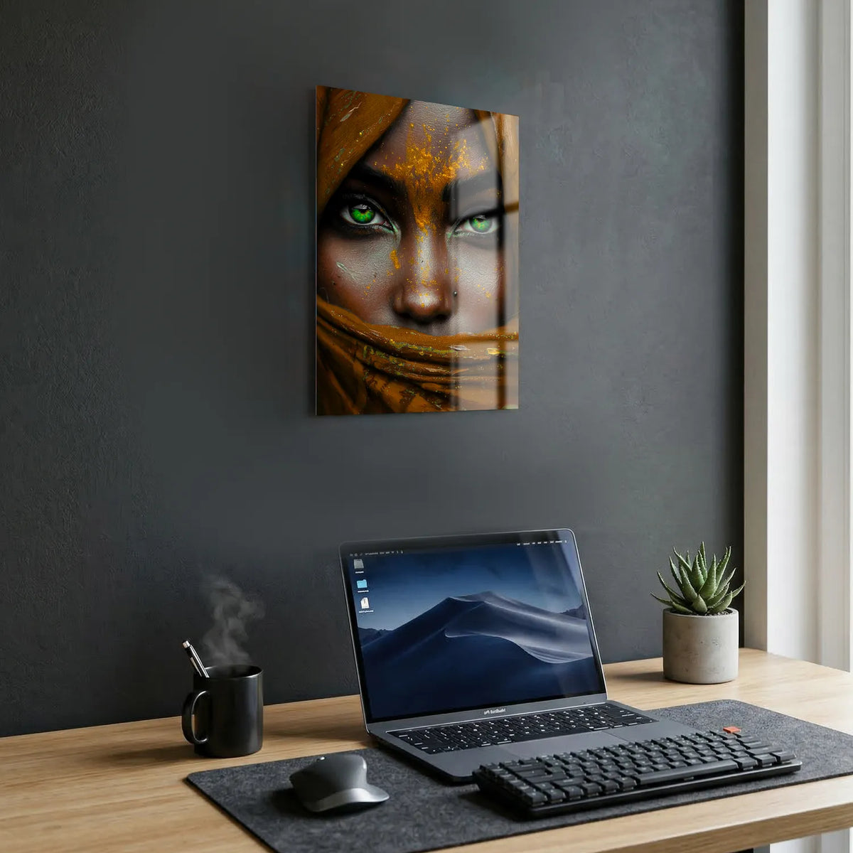 Tableau Thalia voile doré | en Métal Format A3