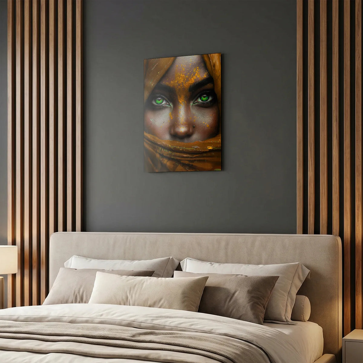 Tableau Thalia voile doré | en Métal Format A3