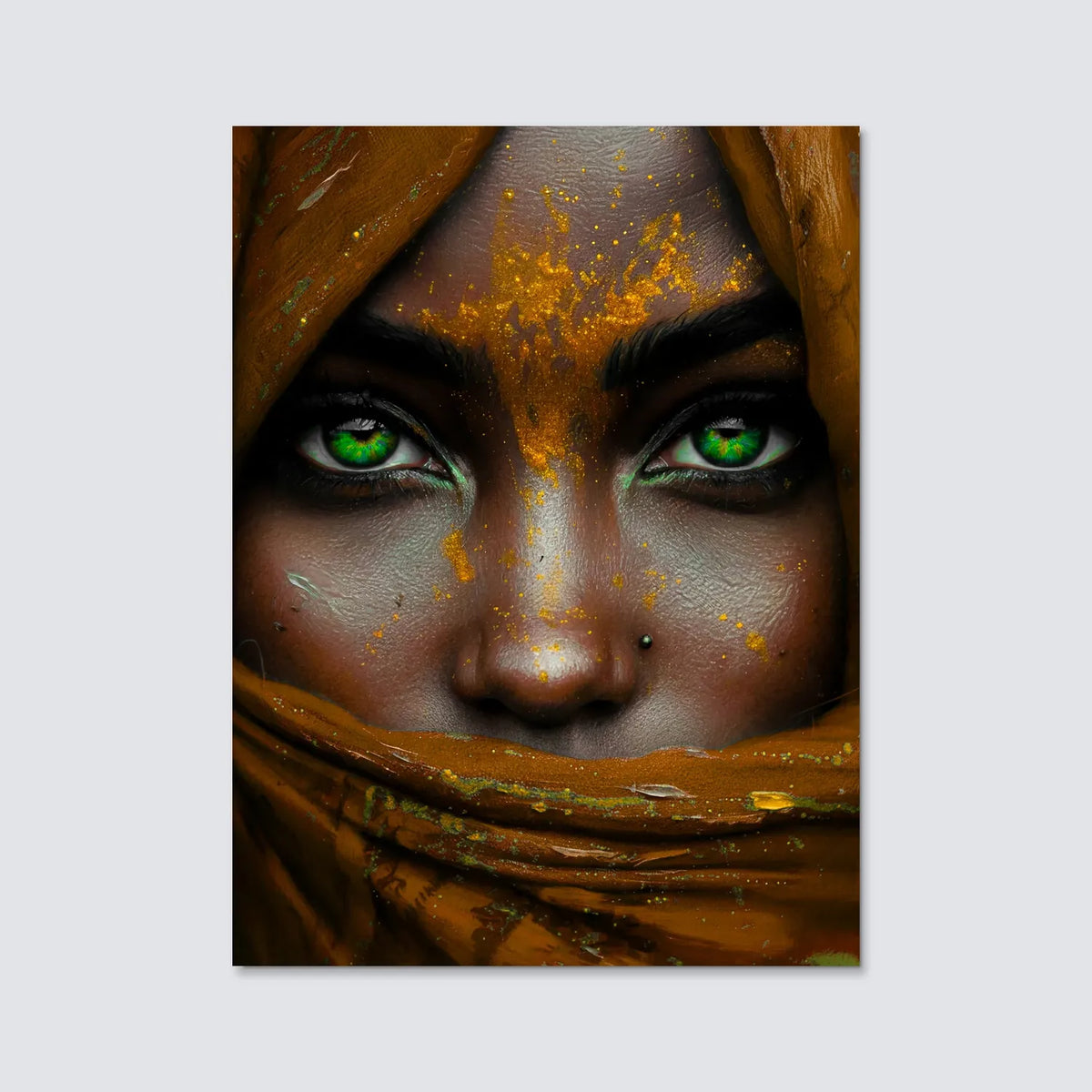 Tableau Thalia voile doré | en Métal Format A3
