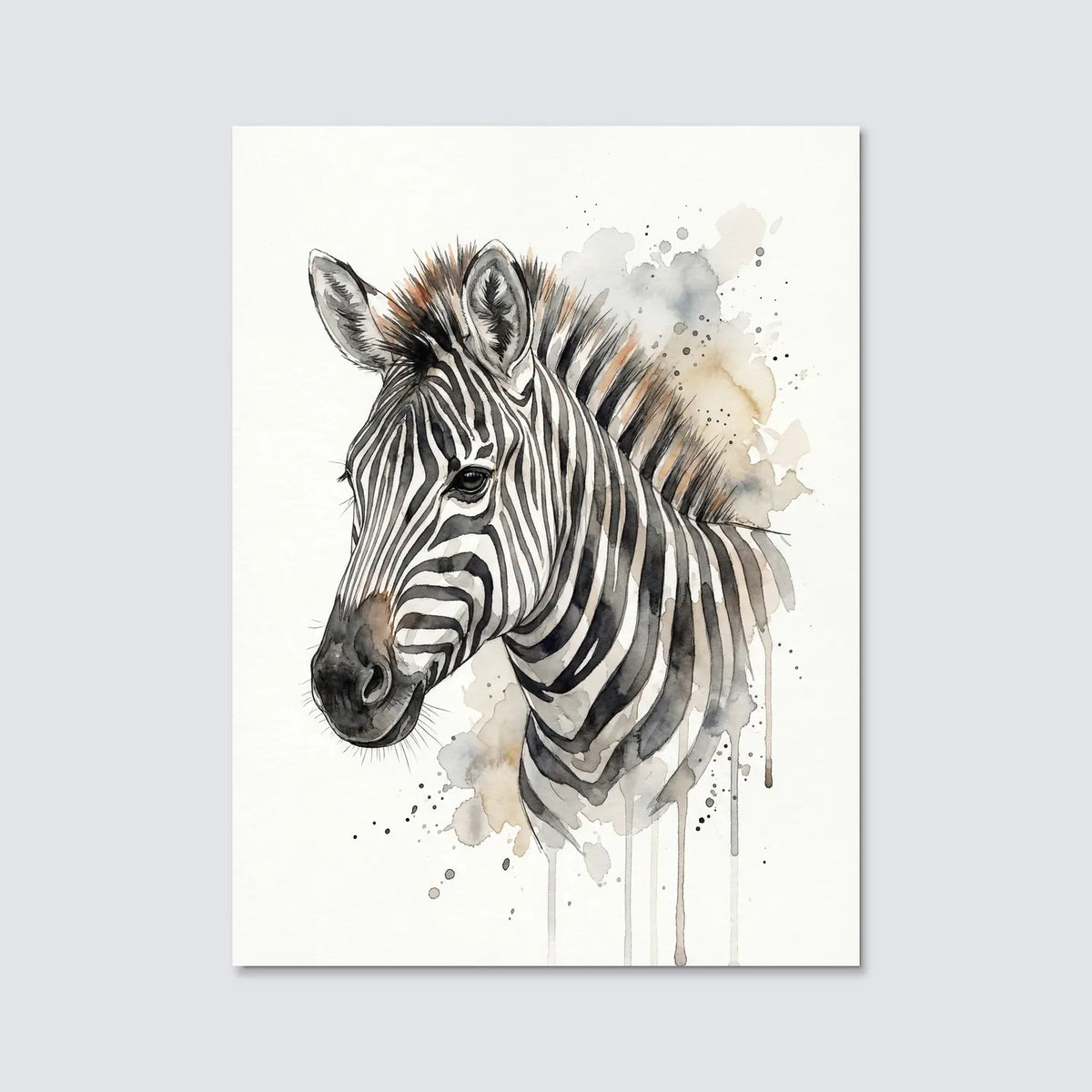 Tableau Zèbre Artistique | en Métal Format A3