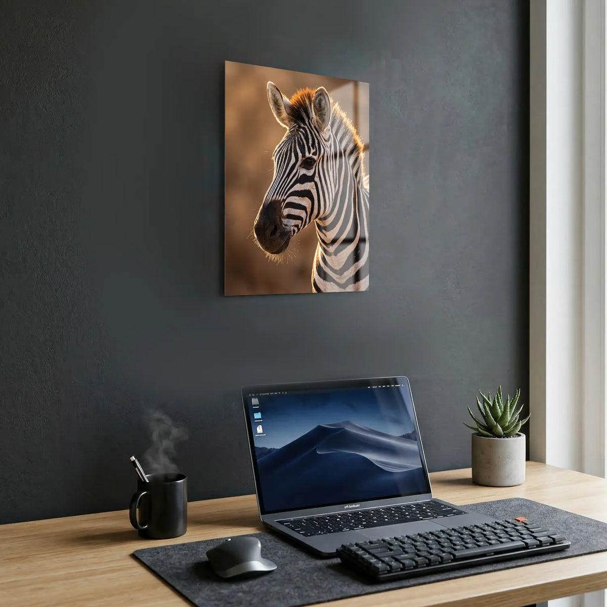 Tableau Portrait de Zèbre | en Métal Format A3